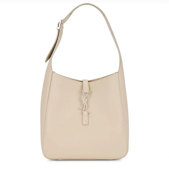 Saint Laurent/送料関税込み Monogram LE 5 Hobo Bag Small Auth SAINT LAURENT Le 5 a 7 YSL Monogram HOBO SHOULDER Bag
